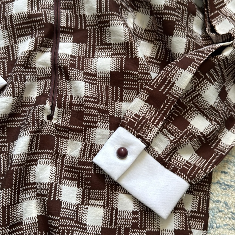 1960s Patchwork, Checkered Pattern Brand, Lightwe… - image 4